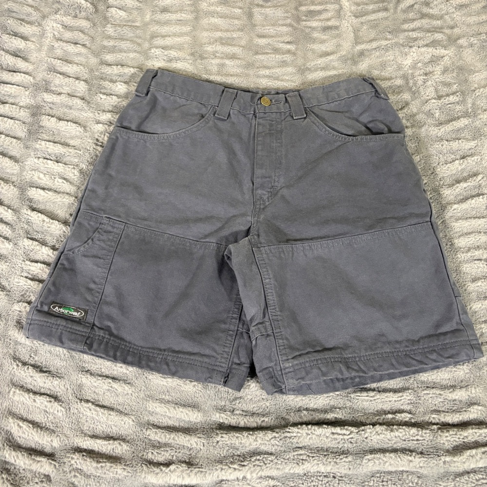 Arborwear Mens Double Front Canvas Work Shorts Gray 30 Waist AT531